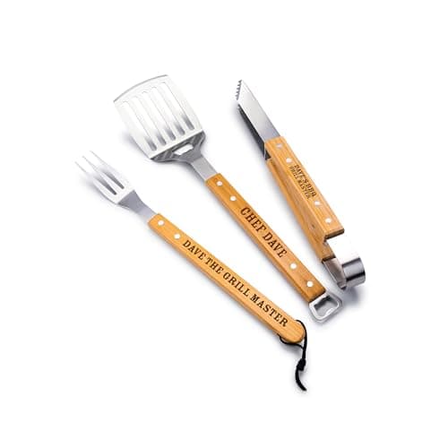 Char Chimney Pick Personalized 3-Utensil BBQ Tool Set