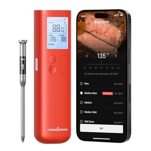 ThermoMaven Sub-1G Smart Wireless Meat Thermometer with Standalone Base