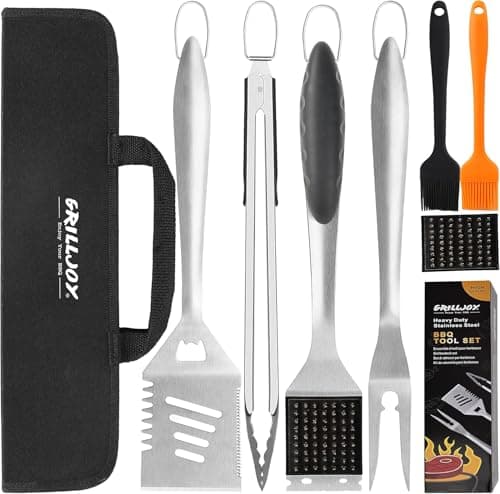 grilljoy 8-Piece Grill Tool Set with Carry Bag