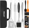 grilljoy 8-Piece Grill Tool Set with Carry Bag