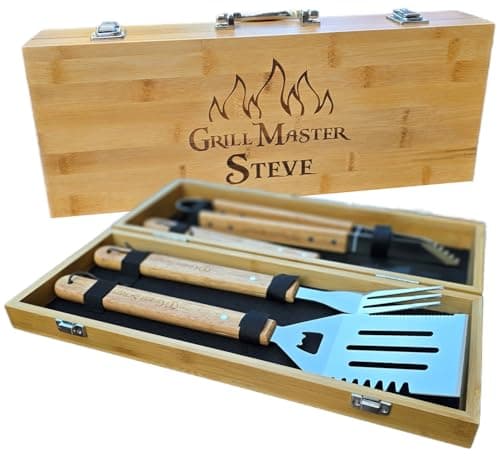 Great Scrape Personalized Engraved BBQ Gift Set with Case