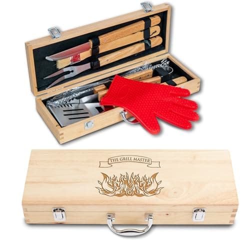 Char Chimney Pick Engraved 11-Piece Stainless Grill Tool Set