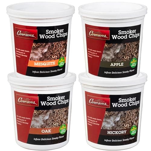 Camerons All Natural BBQ Wood Chips 4-Pack (Apple, Hickory, Mesquite, Oak)