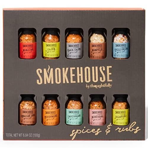 Thoughtfully Smokehouse Grilling Spices & Rubs, Gift Set of 10
