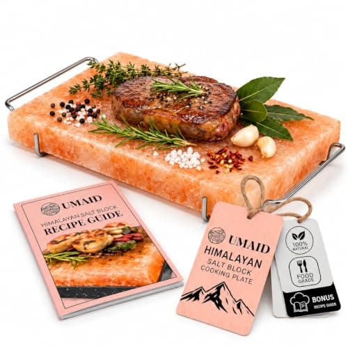 UMAID Himalayan Salt Cooking Block with Tray