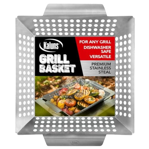 Kaluns Heavy Duty Stainless Steel Vegetable Grill Basket